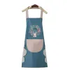 Cute deer garland rabbit beauty pattern household apron, waterproof and oil-proof, for kitchen use Item Picture